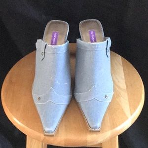 Suzanne Somers denim heels